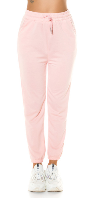 Trendy high-waist jogging pants Pink